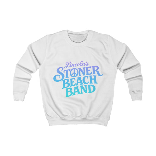 Kids Sweatshirt — "Lincoln's Stoner Beach Band" Retro Surf Crewneck