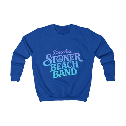 Kids Sweatshirt — "Lincoln's Stoner Beach Band" Retro Surf Crewneck