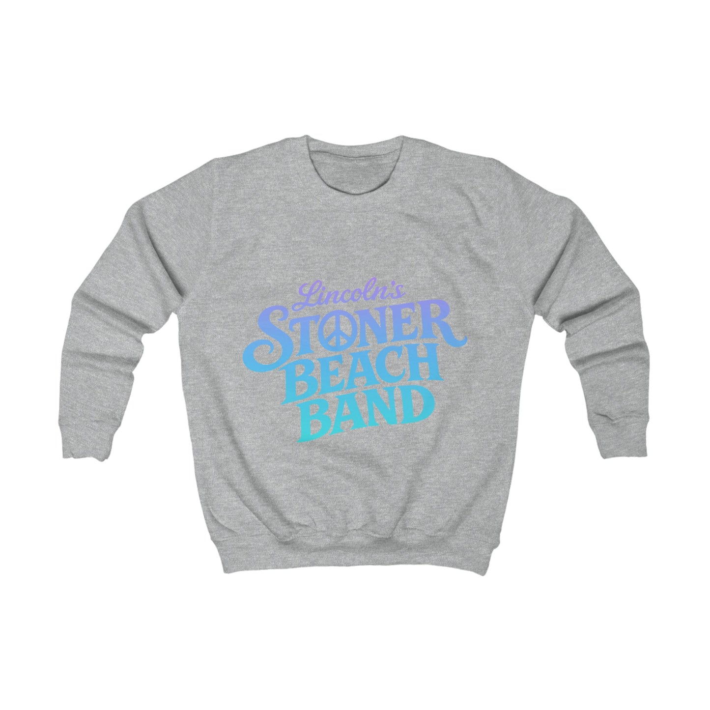 Kids Sweatshirt — "Lincoln's Stoner Beach Band" Retro Surf Crewneck