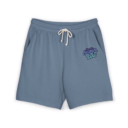 Stone Beach Band Graphic Sweat Shorts — Lightweight Fleece Lounge Shorts