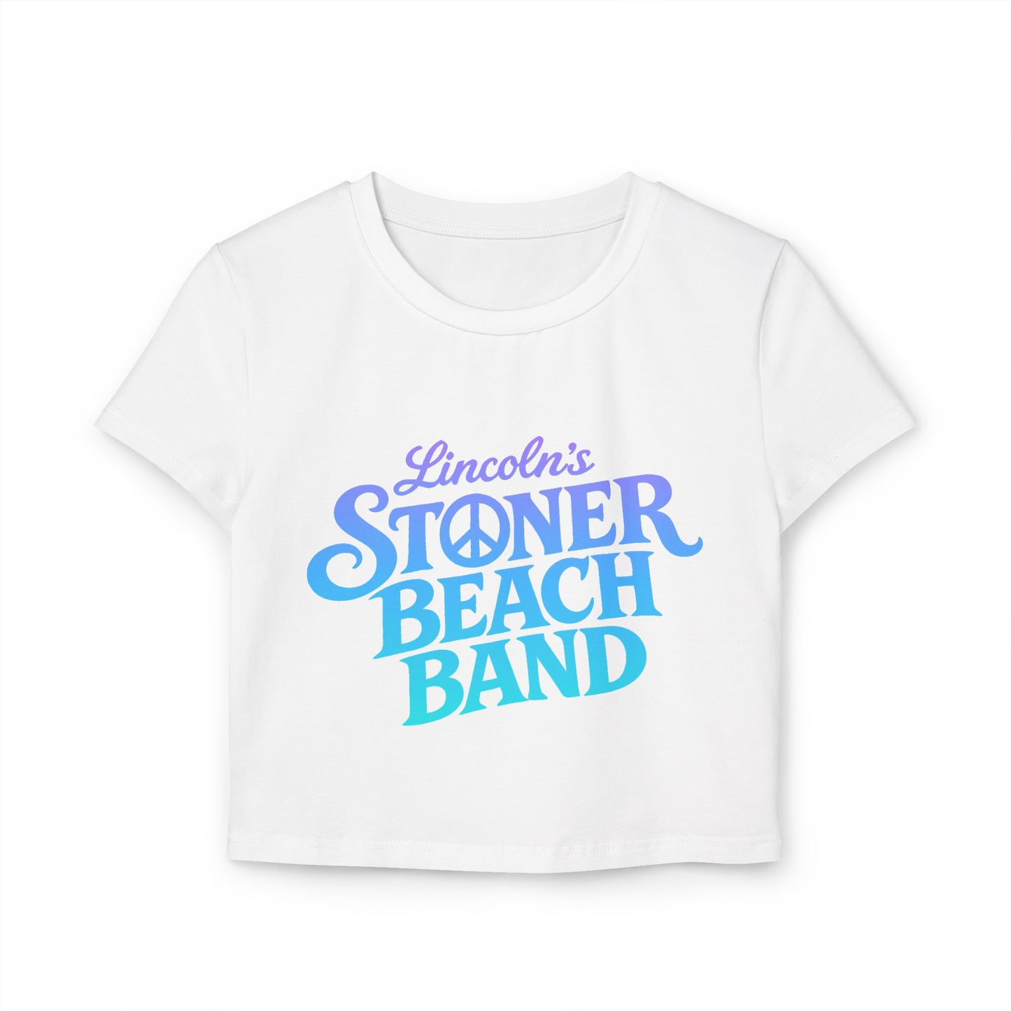 Stoner Beach Band Women's Baby Tee — Retro Surf Band Crop Top