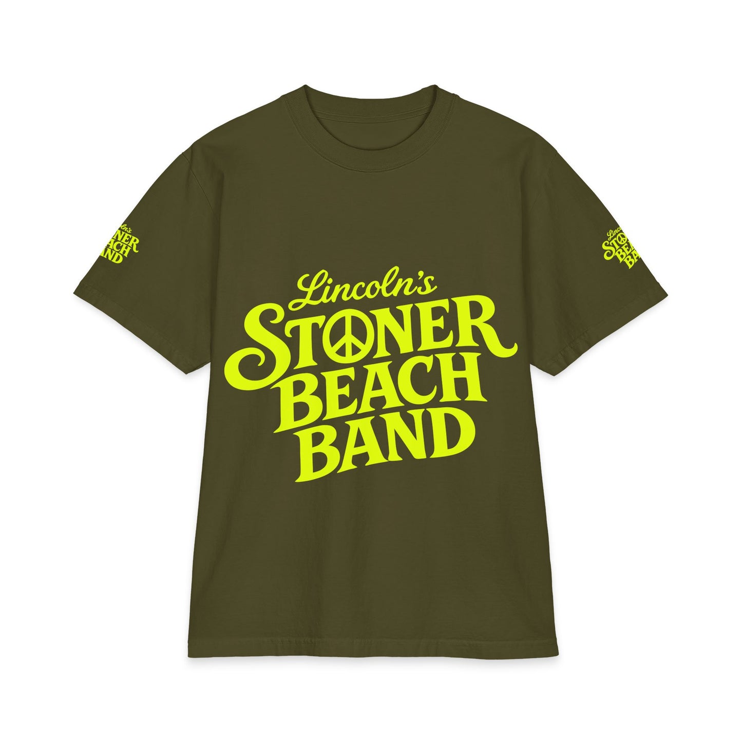 Stoner Beach Band T-Shirt — Lincoln’s Neon Logo Tee