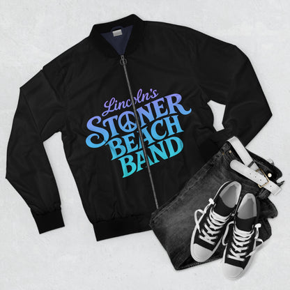 Bomber Jacket — 'Lincoln's Stoner Beach Band' Retro Logo
