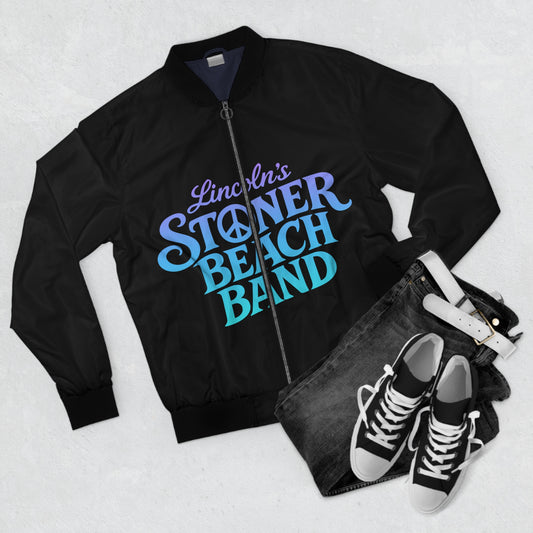 Bomber Jacket — 'Lincoln's Stoner Beach Band' Retro Logo