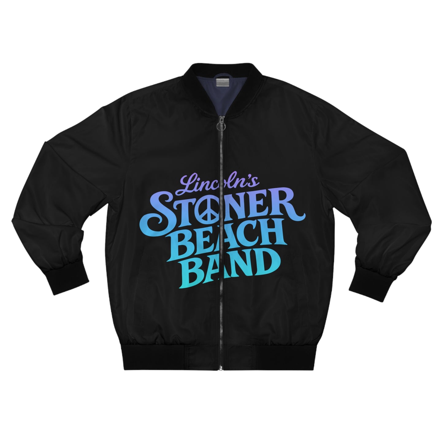 Bomber Jacket — 'Lincoln's Stoner Beach Band' Retro Logo