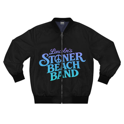 Bomber Jacket — 'Lincoln's Stoner Beach Band' Retro Logo